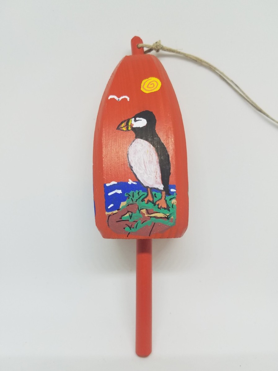 Buoys Christmas Vacation  | Puffin On Orange Buoy Ornament